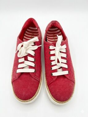 Vionic Hattie Red Canvas Espadrille Sneakers - Size 10